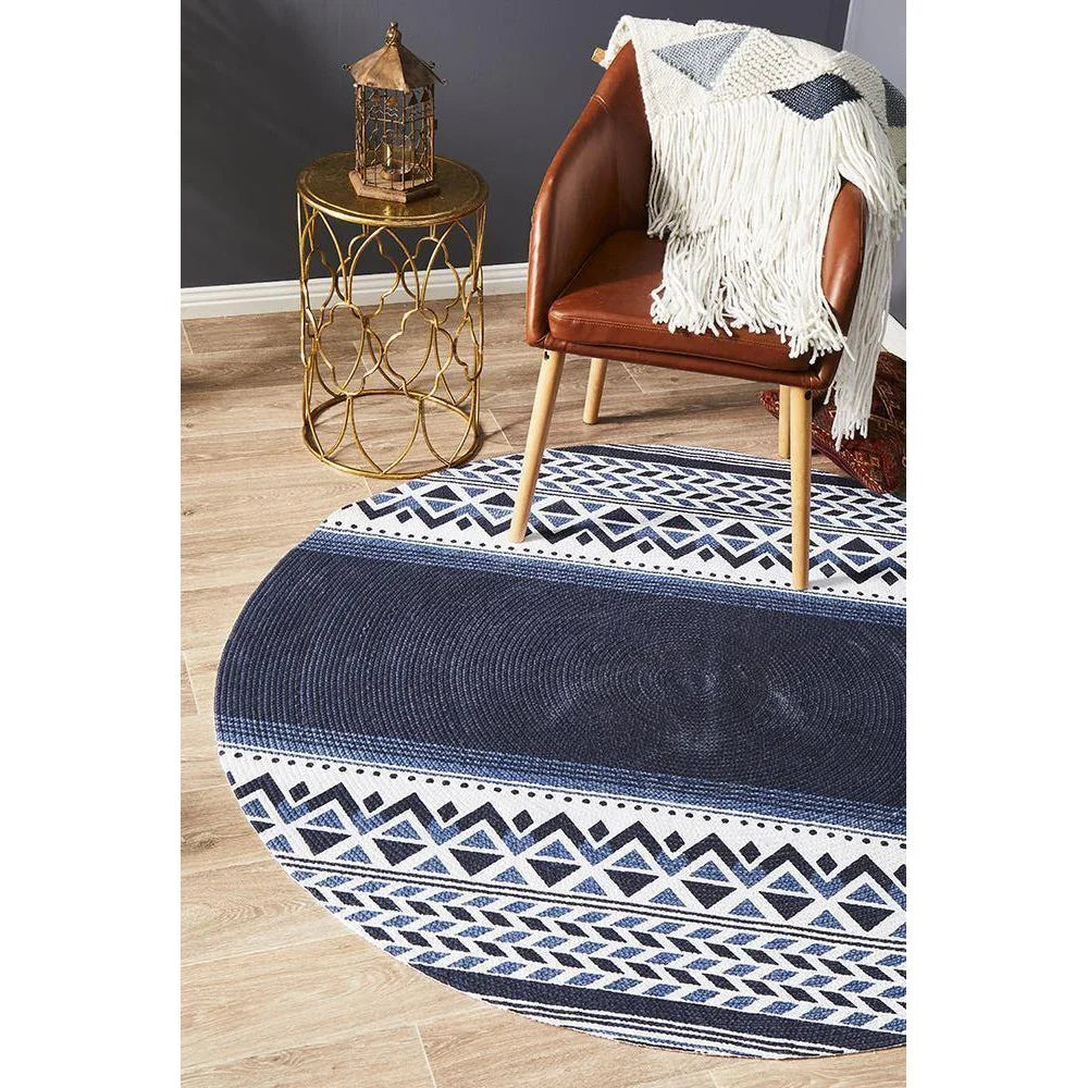 Lunar Printed Navy - ICONIC RUGS
