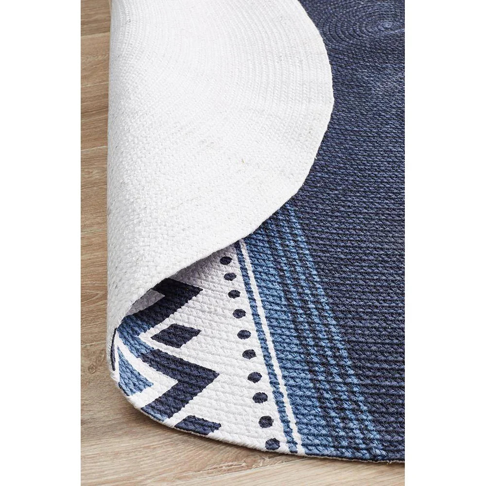 Lunar Printed Navy - ICONIC RUGS