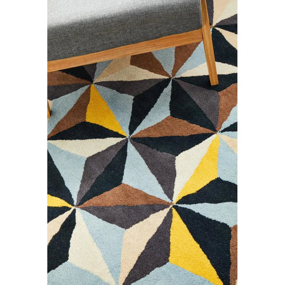 Matrix Pure Wool Blue Round Rug - ICONIC RUGS