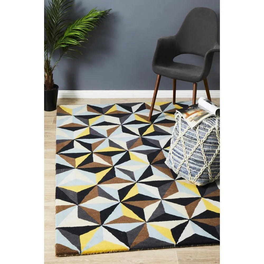 Matrix Pure Wool Blue Rug - ICONIC RUGS