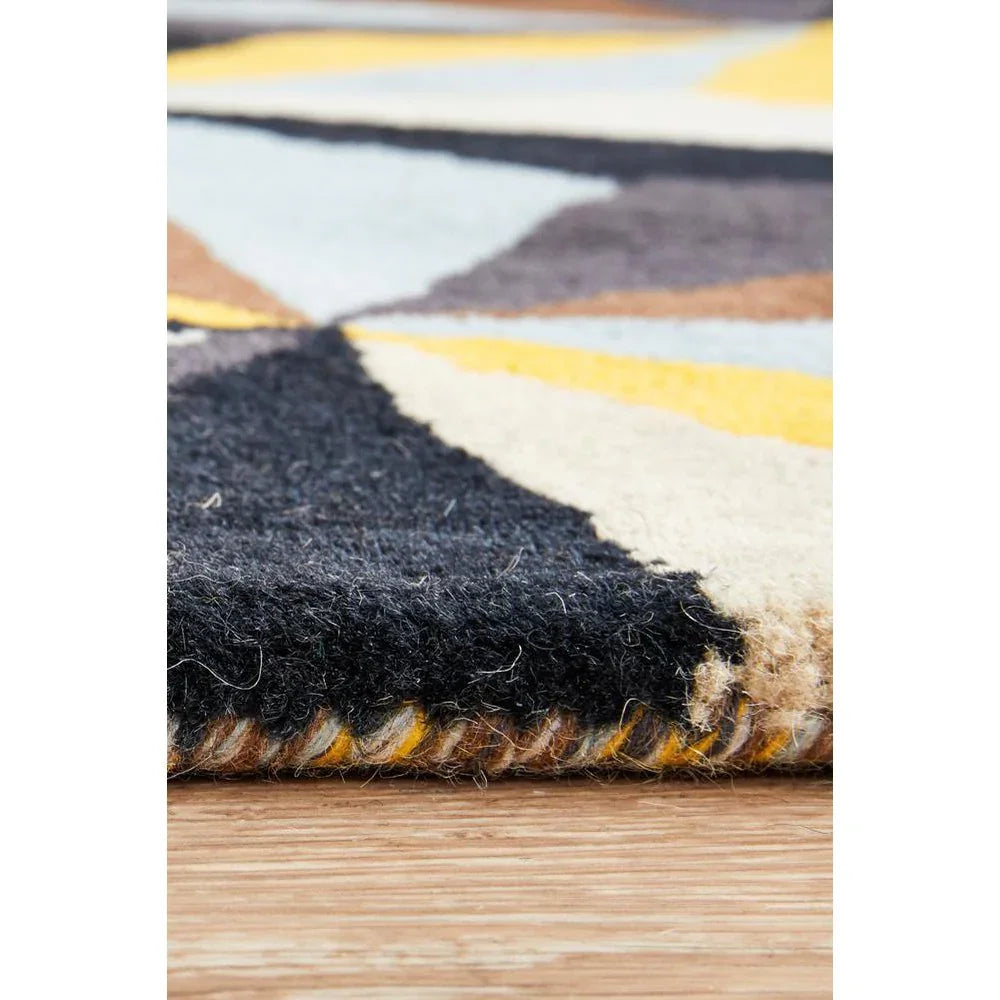 Matrix Pure Wool Blue Runner Rug - ICONIC RUGS