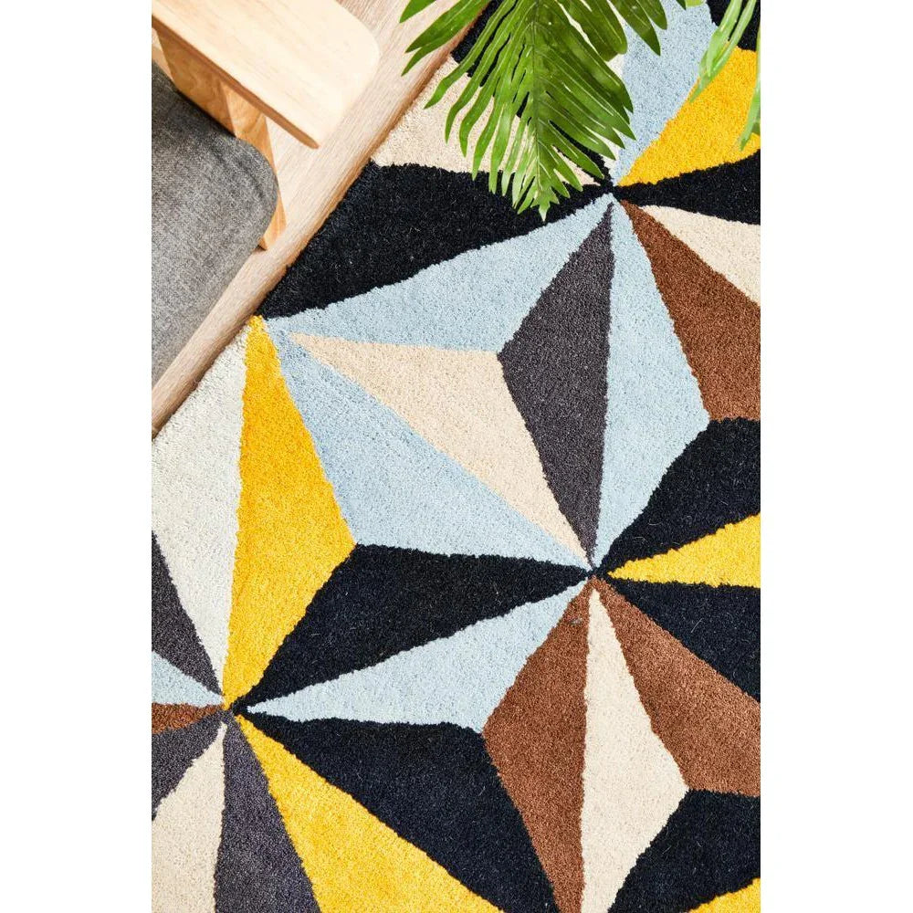 Matrix Pure Wool Blue Runner Rug - ICONIC RUGS