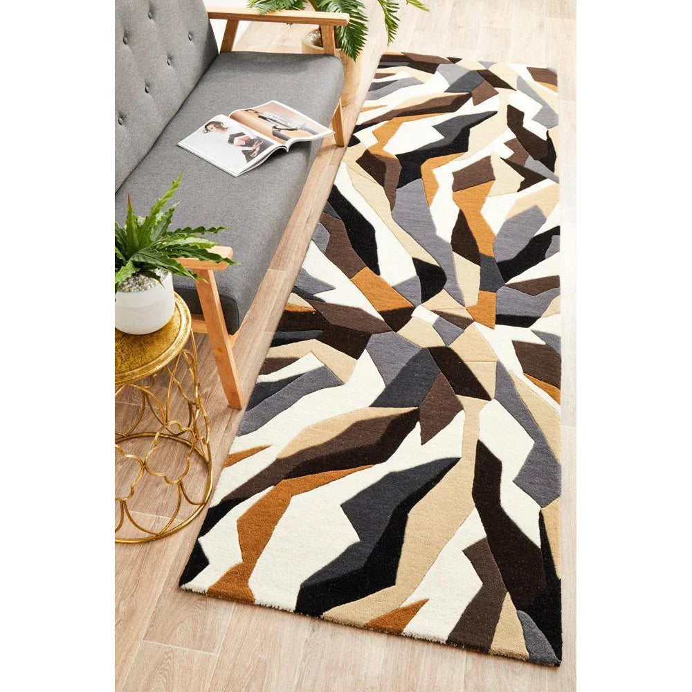 Matrix Pure Wool Fossil Runner Rug - ICONIC RUGS