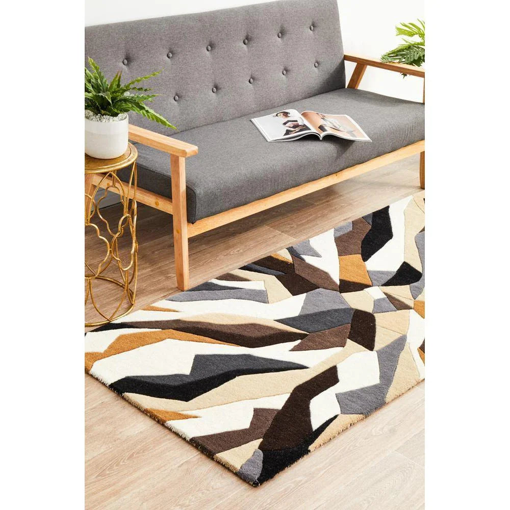 Matrix Pure Wool Fossil Runner Rug - ICONIC RUGS