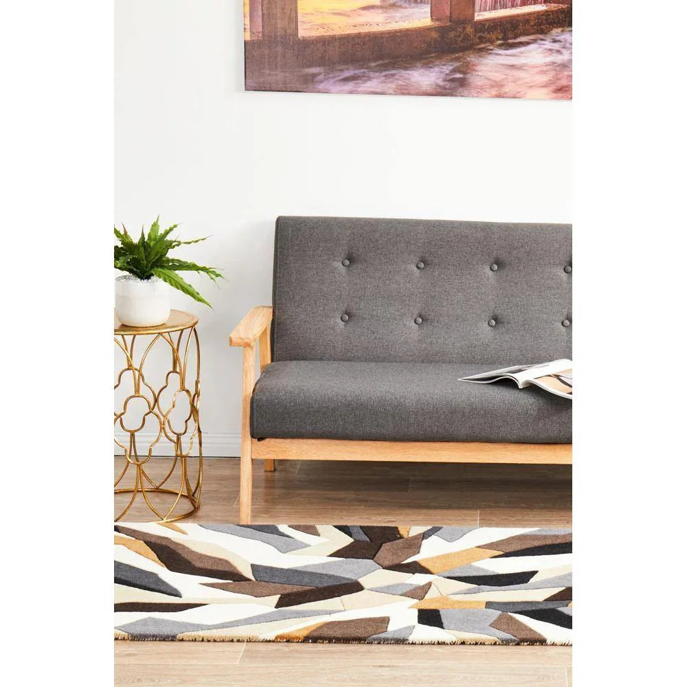 Matrix Pure Wool Fossil Runner Rug - ICONIC RUGS