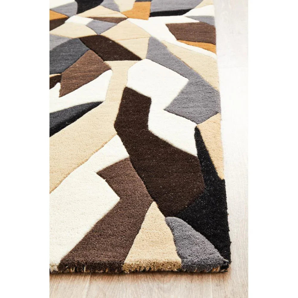 Matrix Pure Wool Fossil Runner Rug - ICONIC RUGS