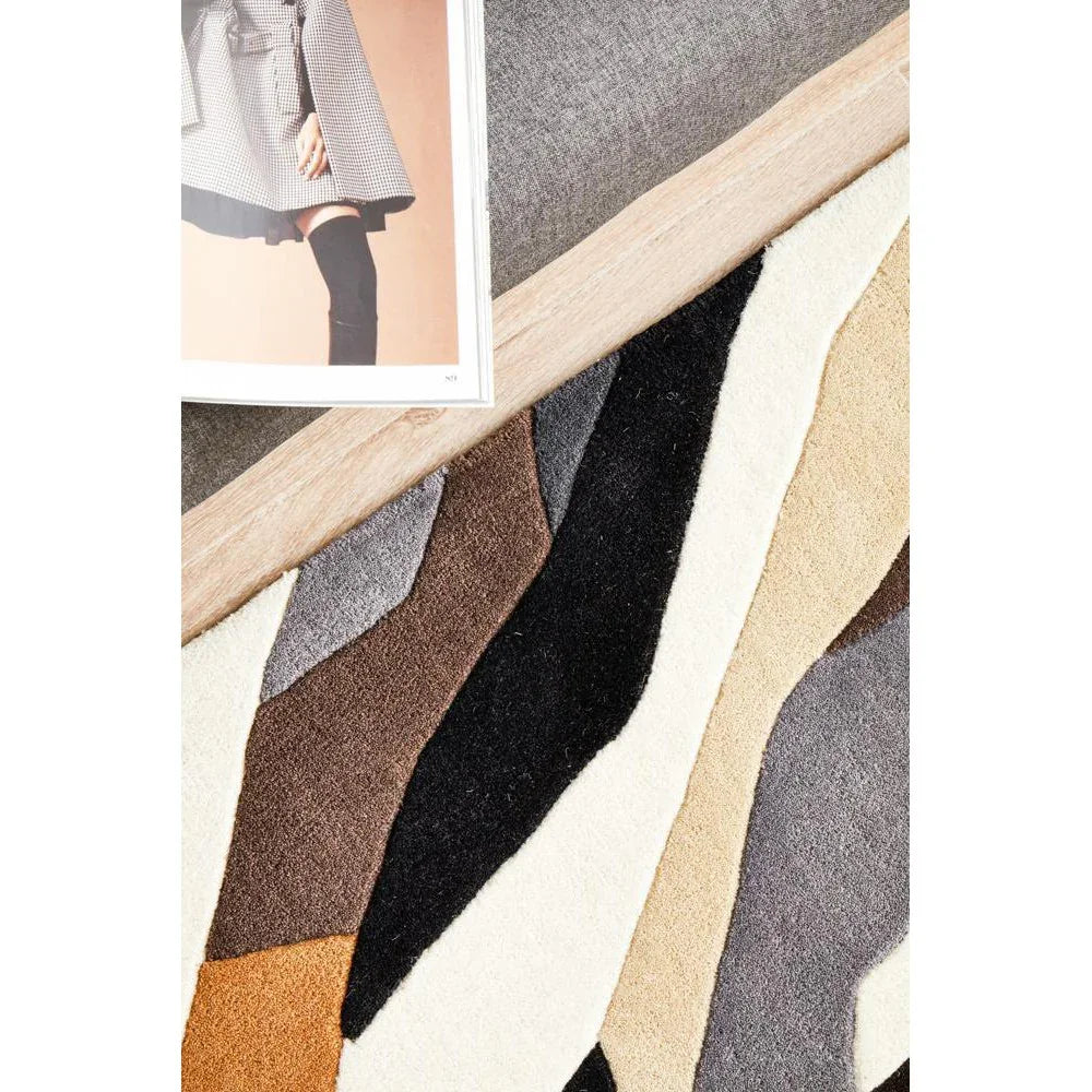 Matrix Pure Wool Fossil Runner Rug - ICONIC RUGS