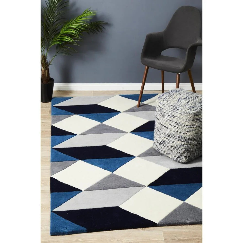 Matrix Pure Wool Steel Rug - ICONIC RUGS