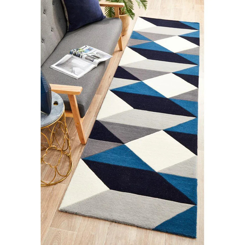 Matrix Pure Wool Steel Runner Rug Rug - ICONIC RUGS