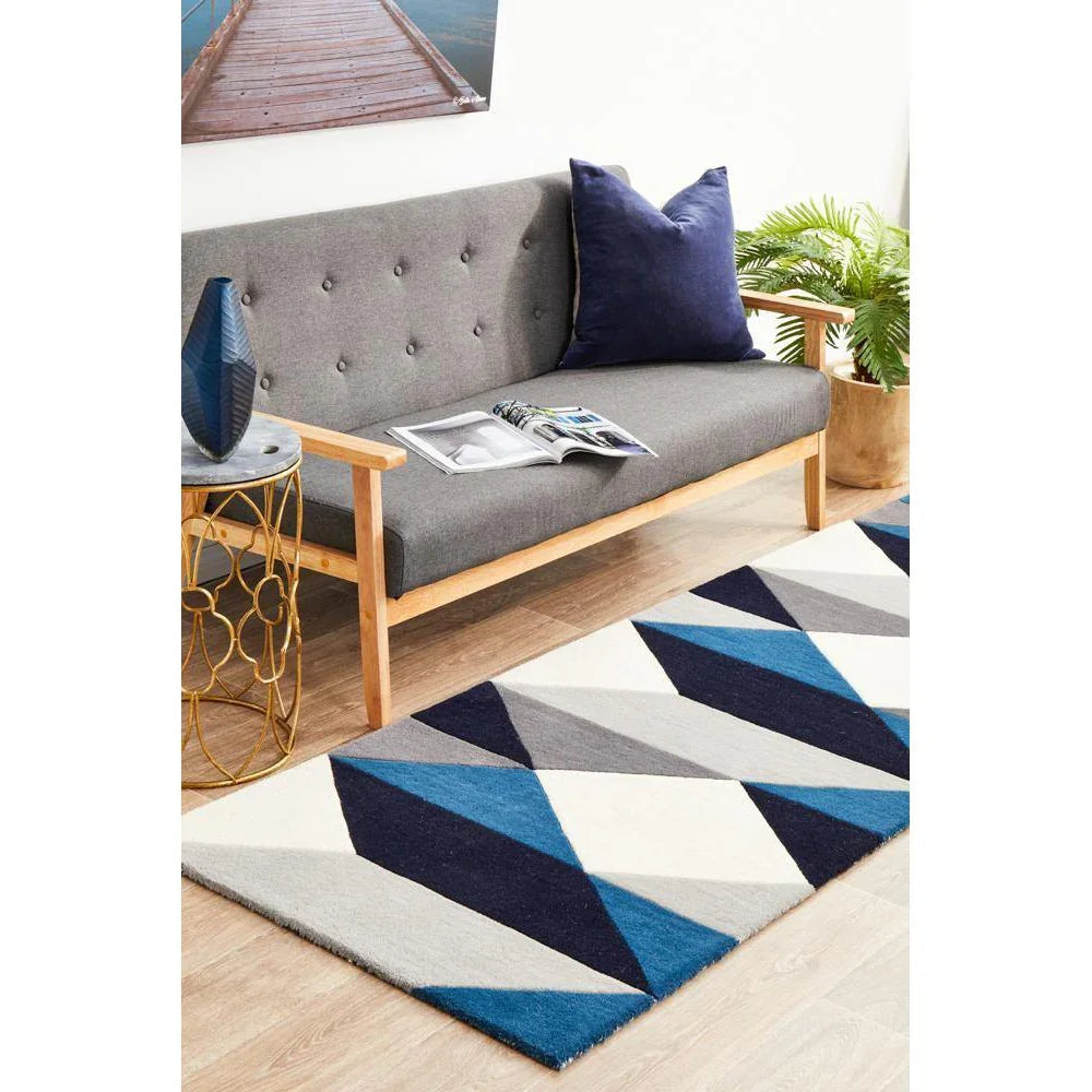 Matrix Pure Wool Steel Runner Rug Rug - ICONIC RUGS