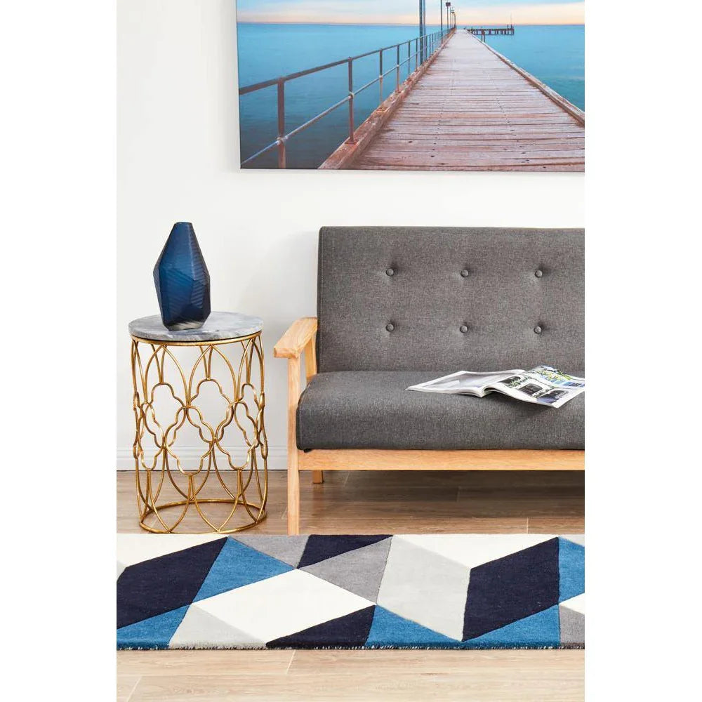 Matrix Pure Wool Steel Runner Rug Rug - ICONIC RUGS
