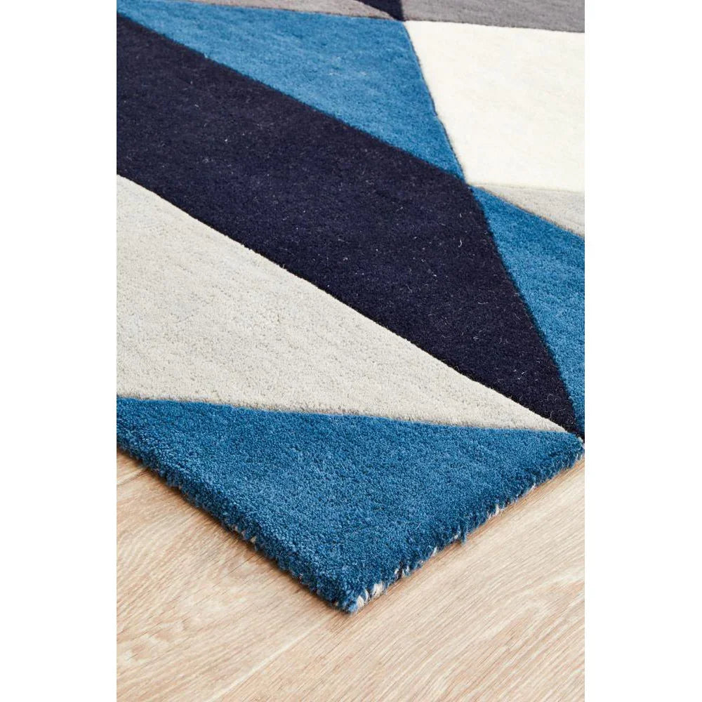 Matrix Pure Wool Steel Runner Rug Rug - ICONIC RUGS