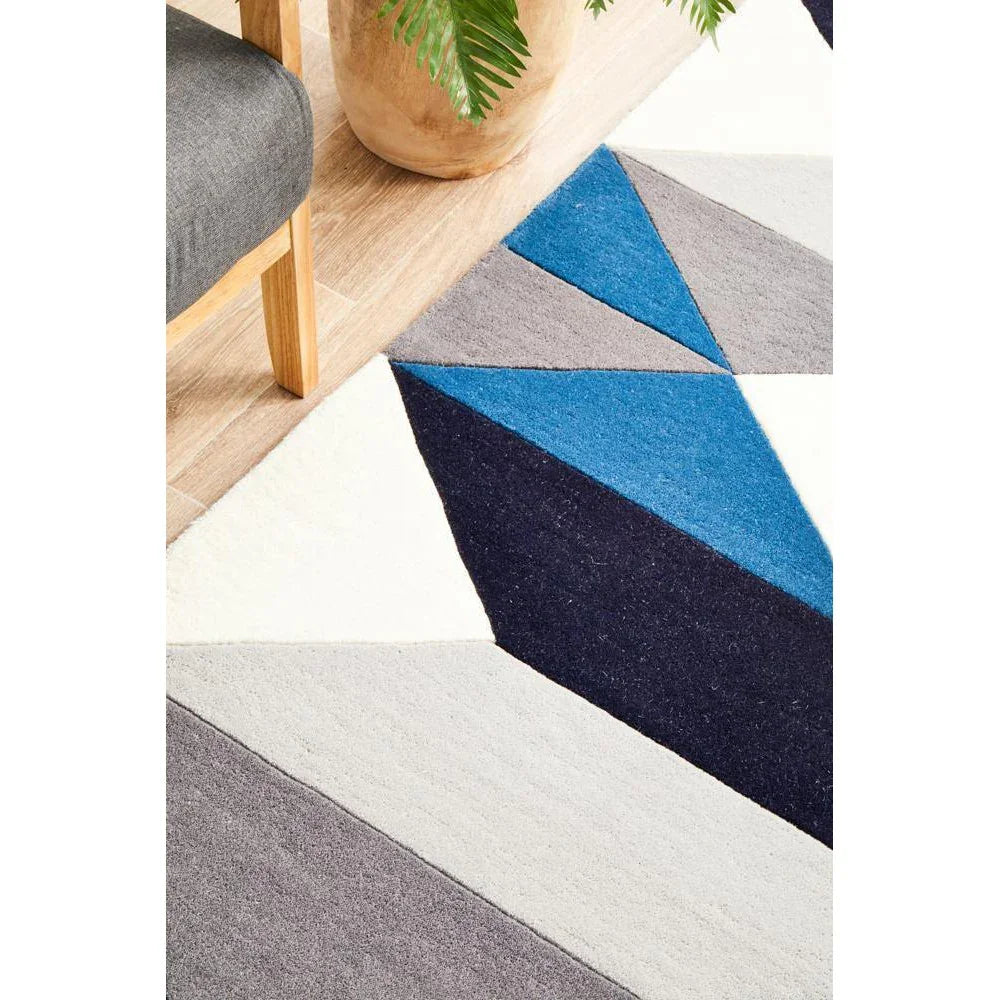 Matrix Pure Wool Steel Runner Rug Rug - ICONIC RUGS