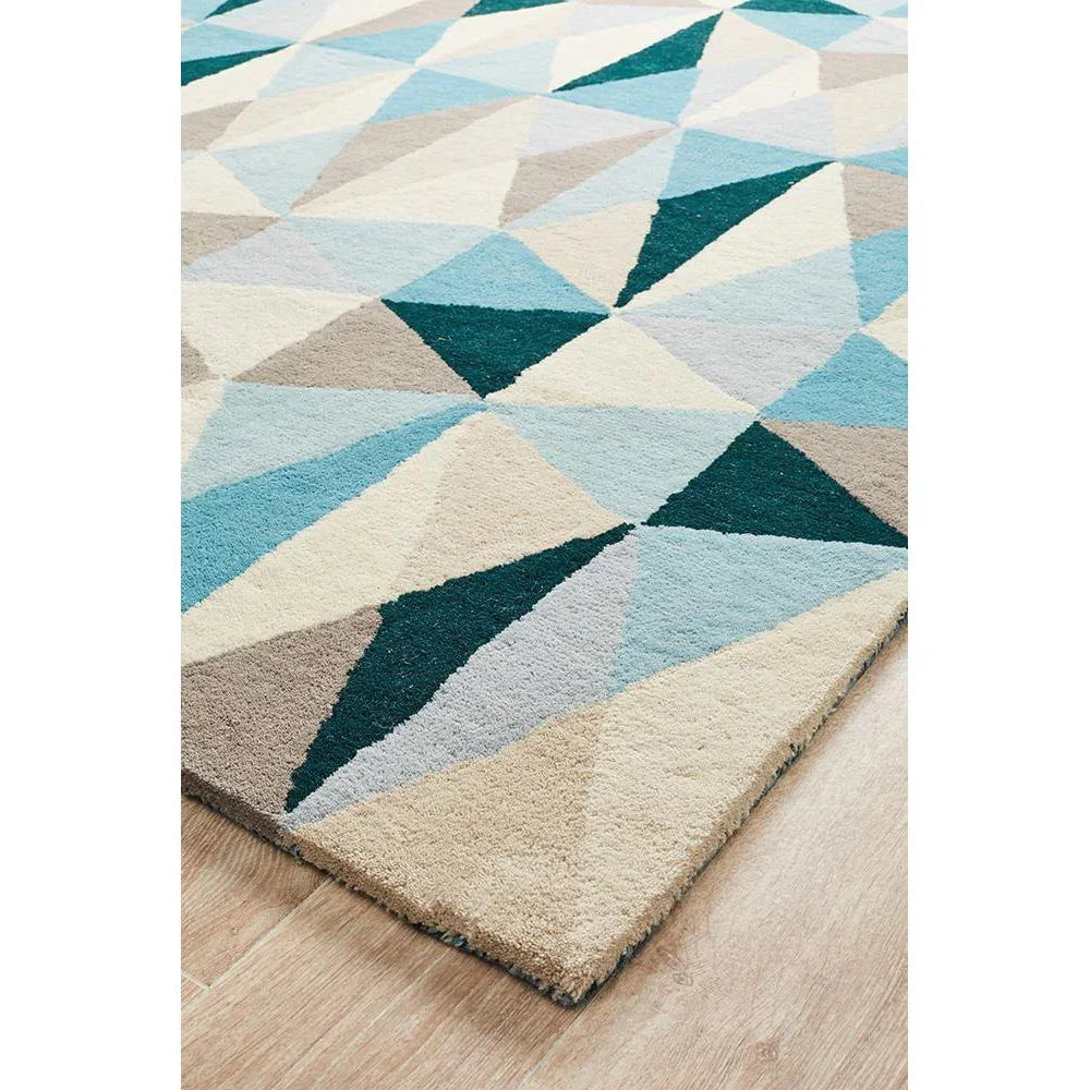 Matrix Pure Wool Turquoise Rug