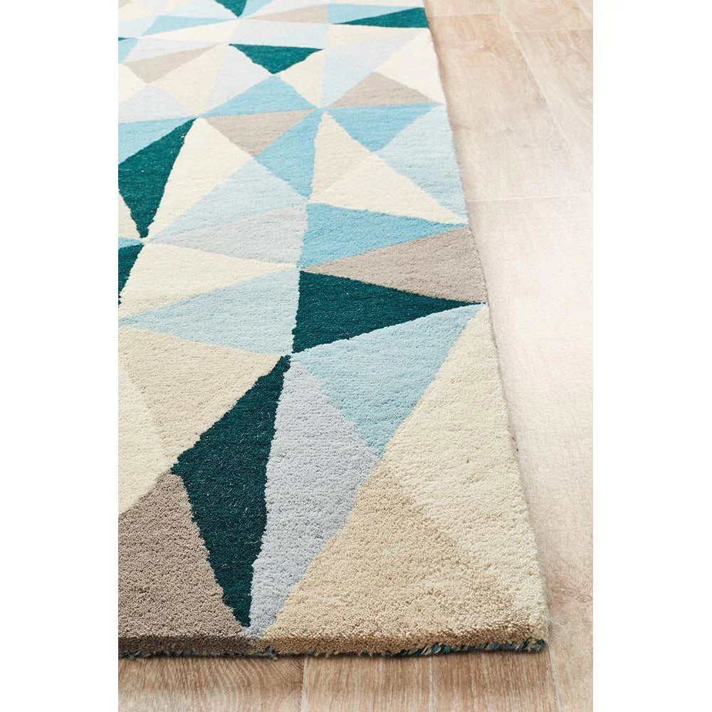 Matrix Pure Wool Turquoise Rug