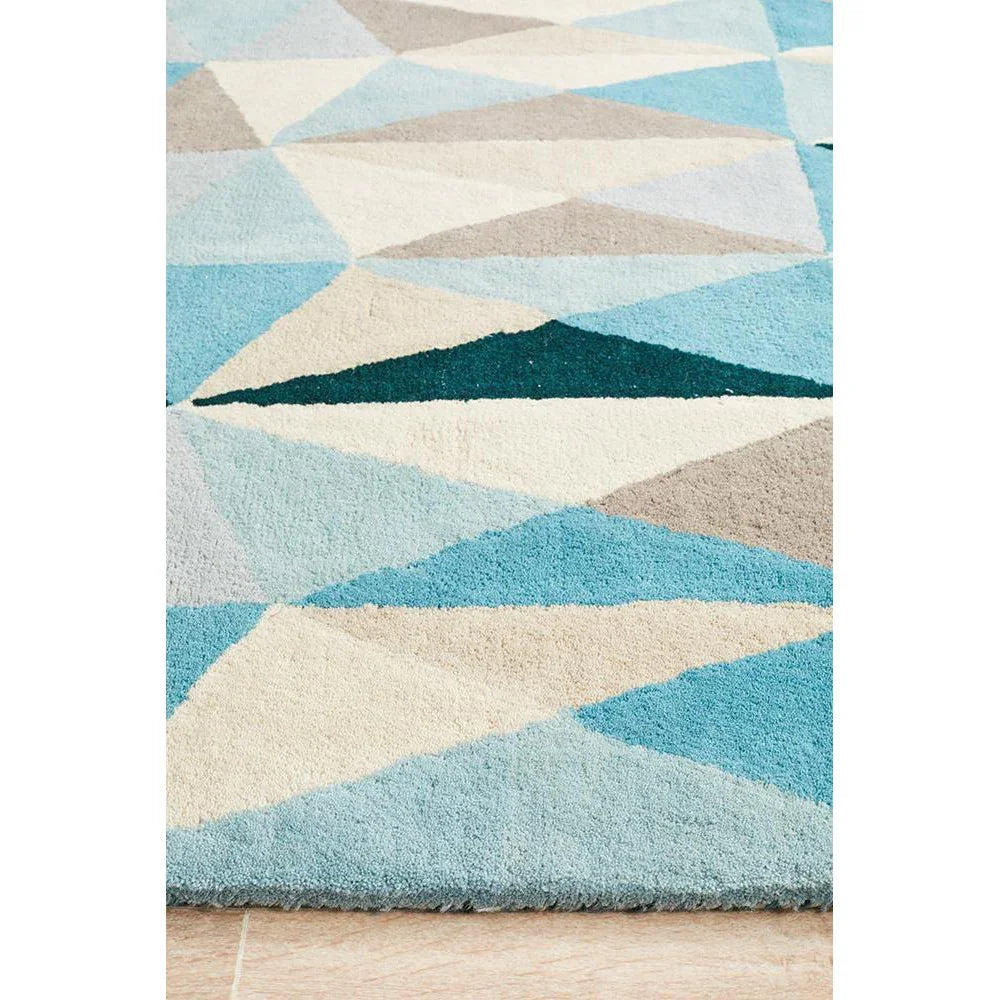 Matrix Pure Wool Turquoise Rug