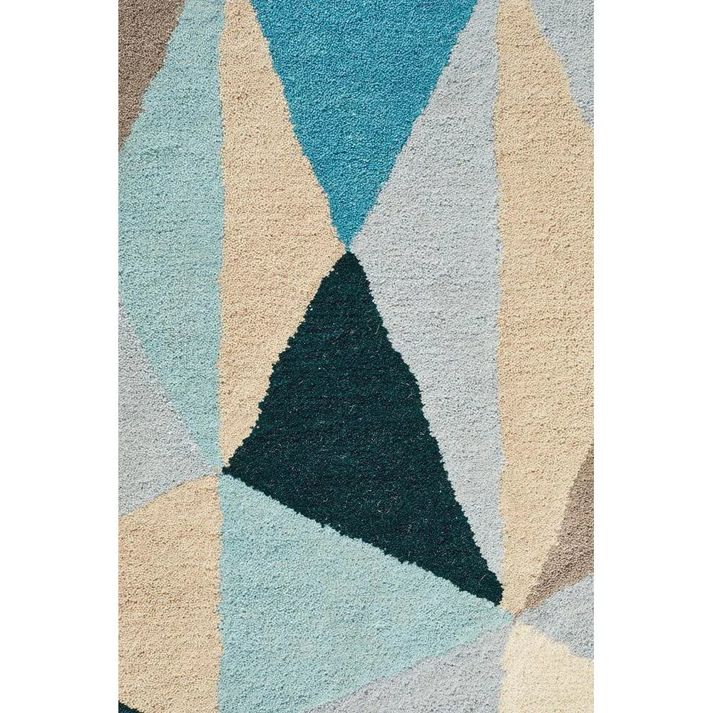 Matrix Pure Wool Turquoise Rug