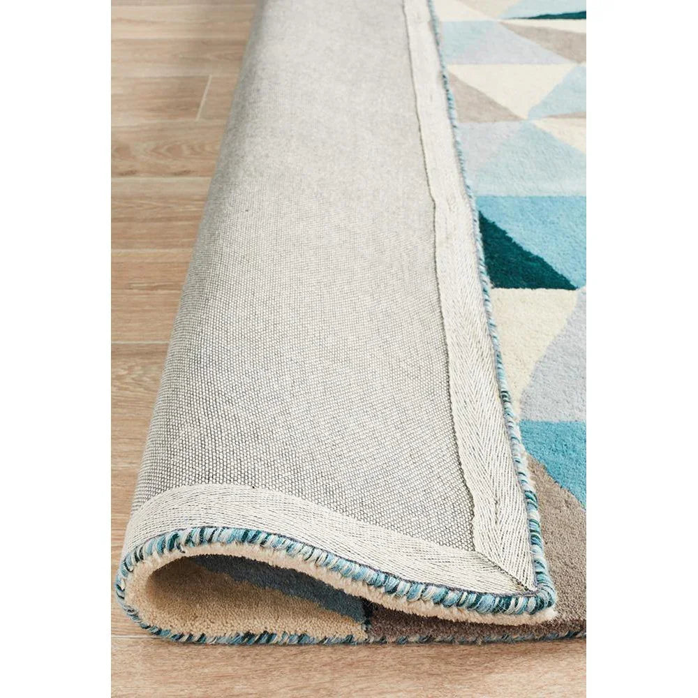 Matrix Pure Wool Turquoise Rug