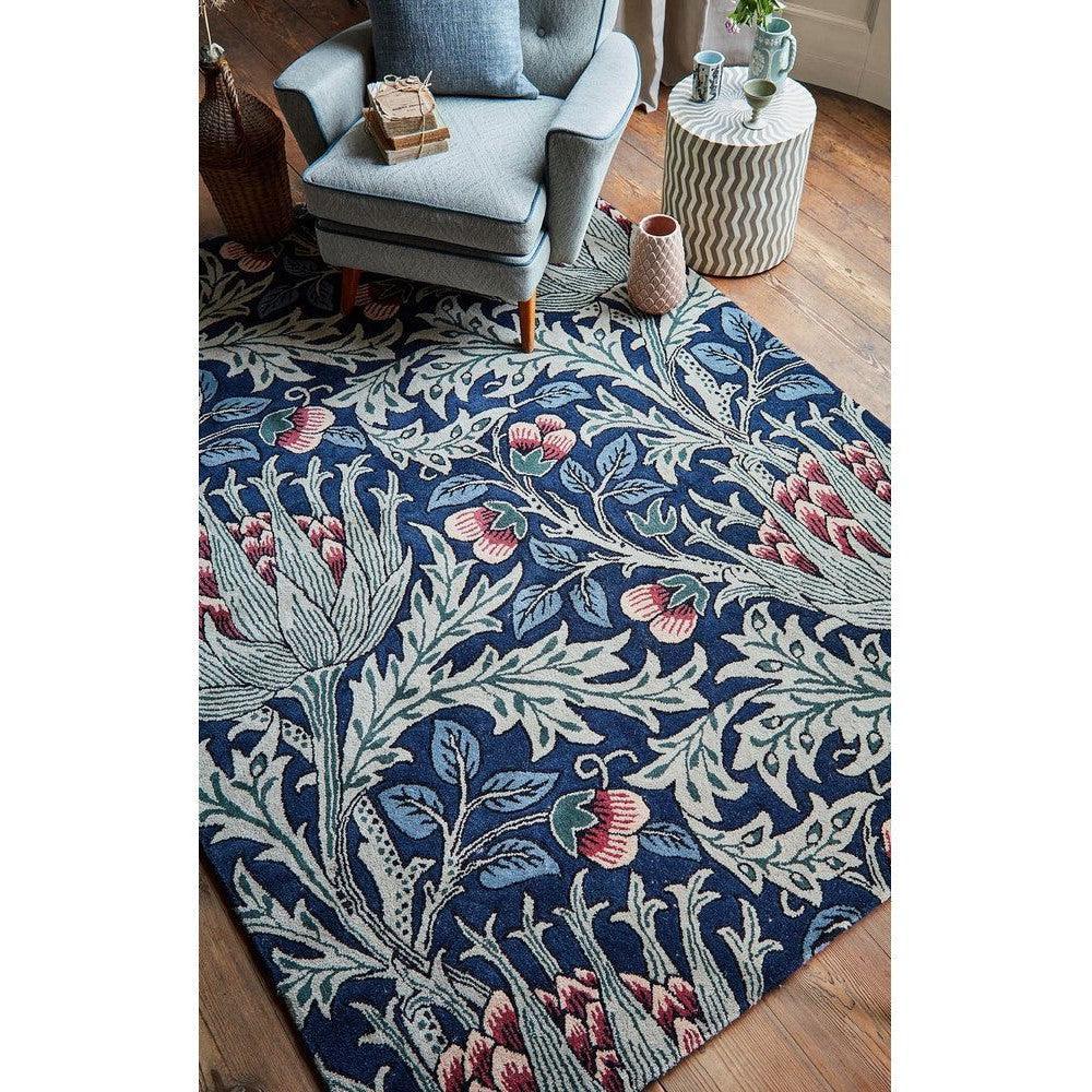 Morris & Co Artichoke Mineral Pure Wool Designer Rug