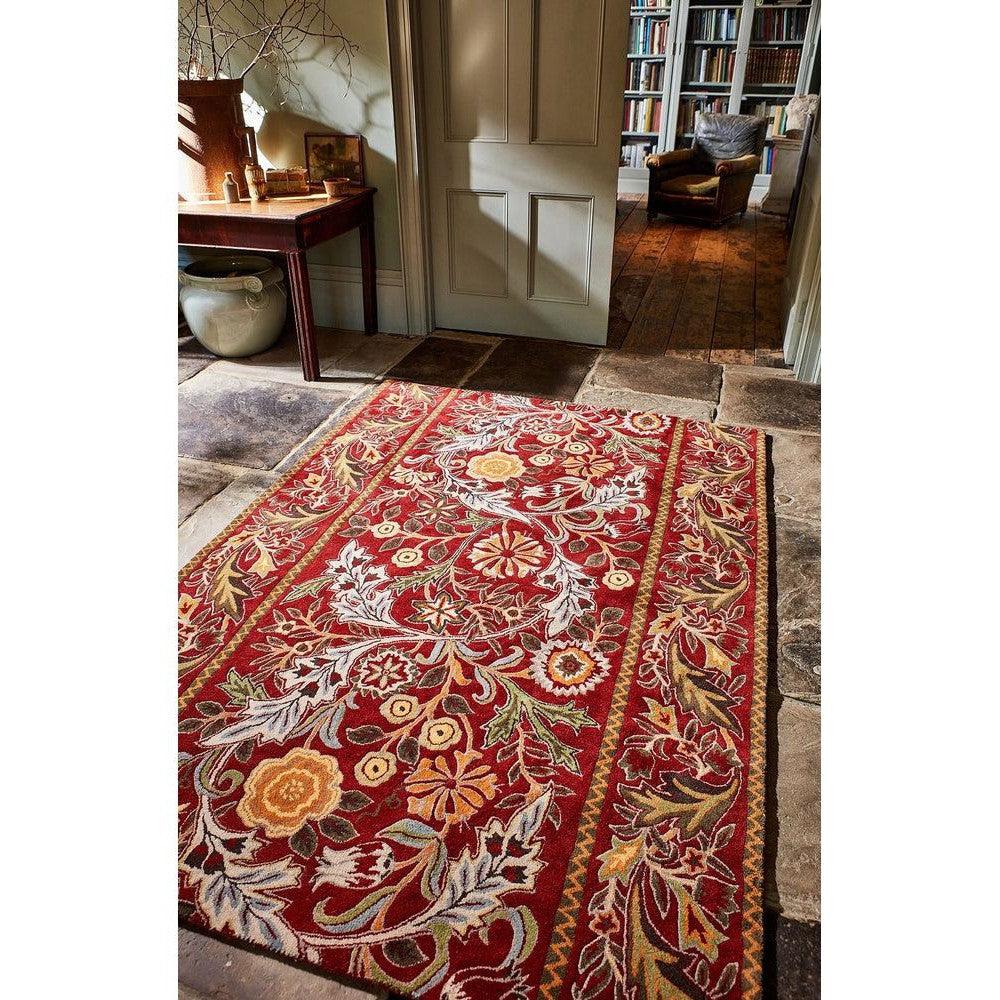 Morris & Co Wilhelmina Russet Pure Wool Designer Rug