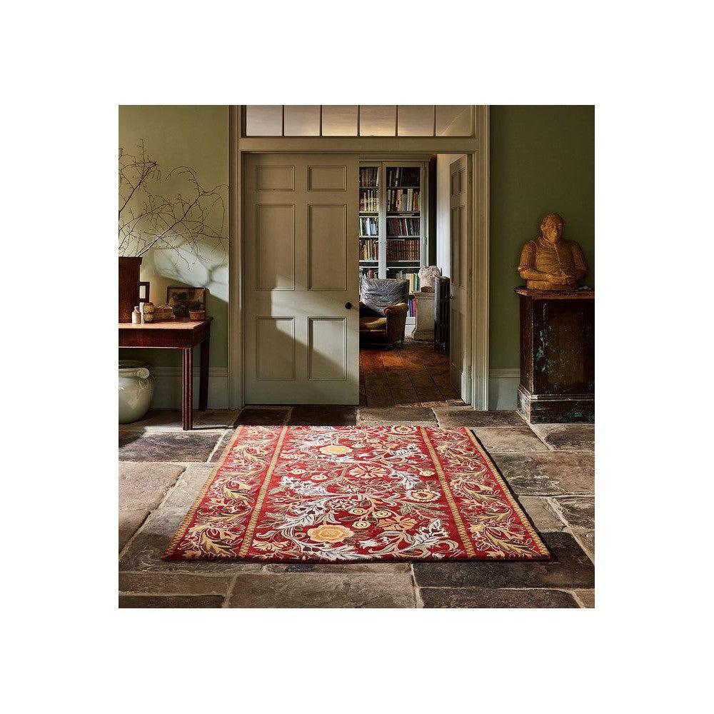 Morris & Co Wilhelmina Russet Pure Wool Designer Rug