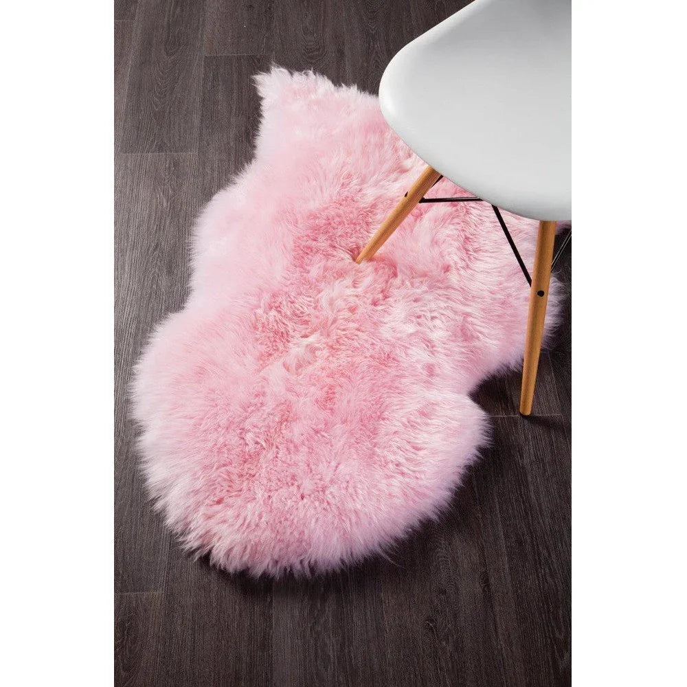 Natural New Zealand Sheep Skin - Blush Pink - ICONIC RUGS
