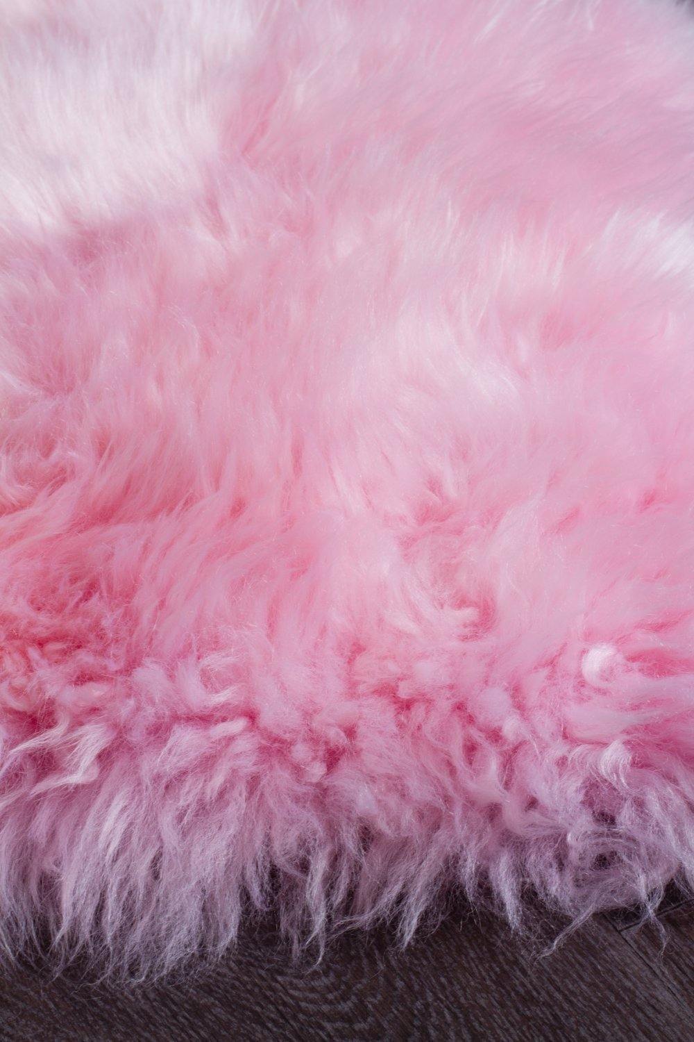 Natural New Zealand Sheep Skin - Blush Pink - ICONIC RUGS