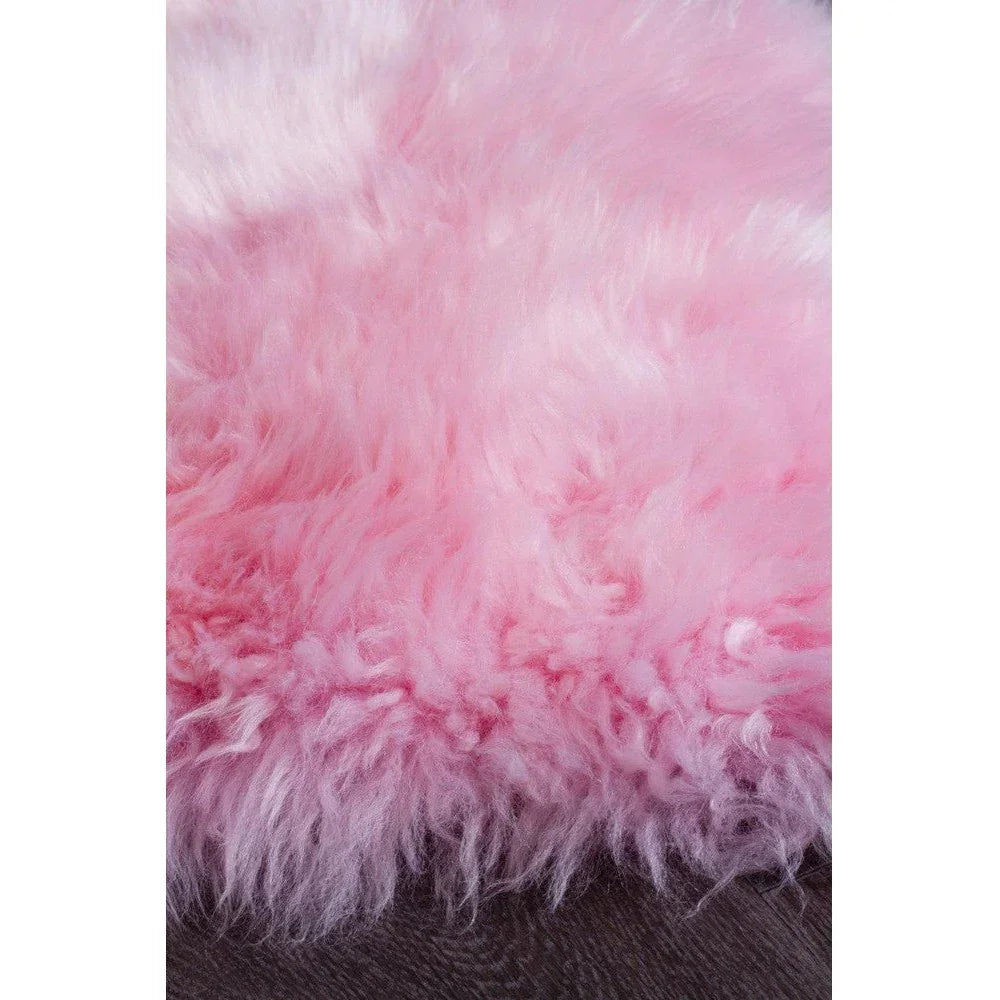 Natural New Zealand Sheep Skin - Blush Pink - ICONIC RUGS