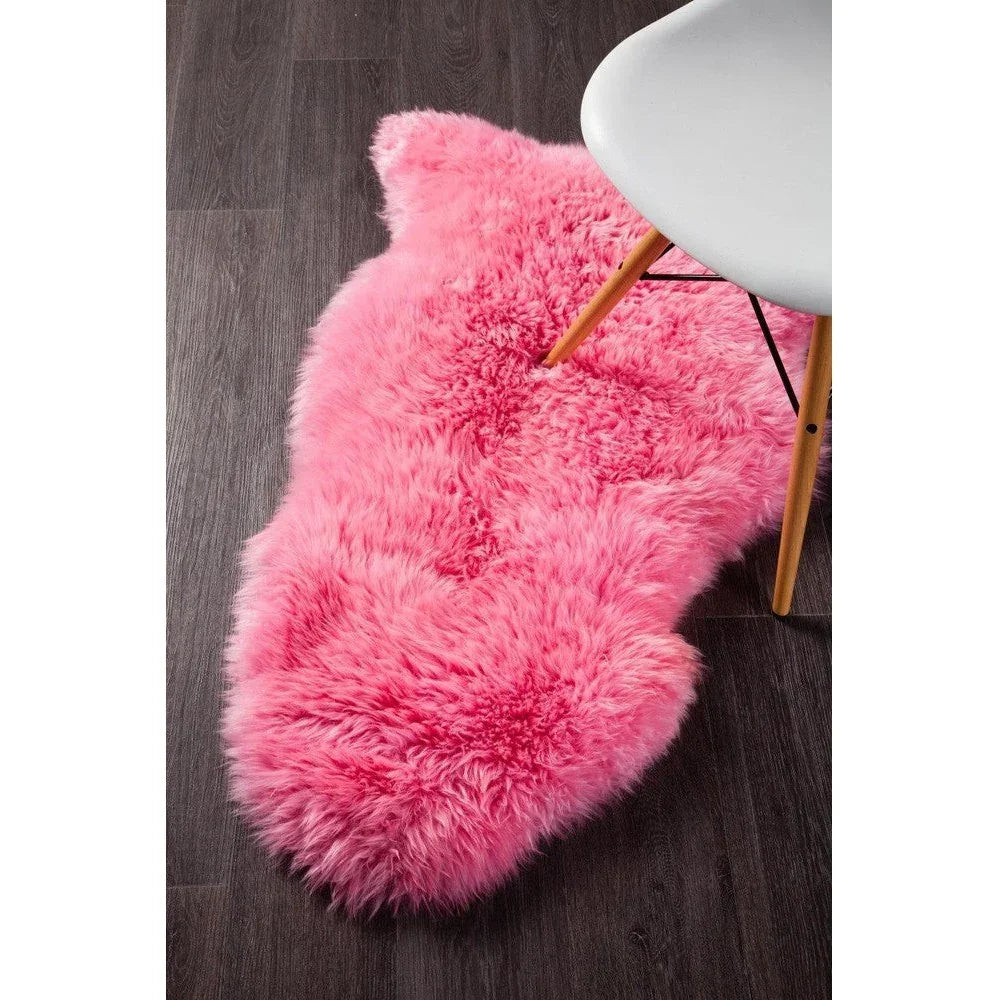 Natural New Zealand Sheep Skin - PINK - ICONIC RUGS