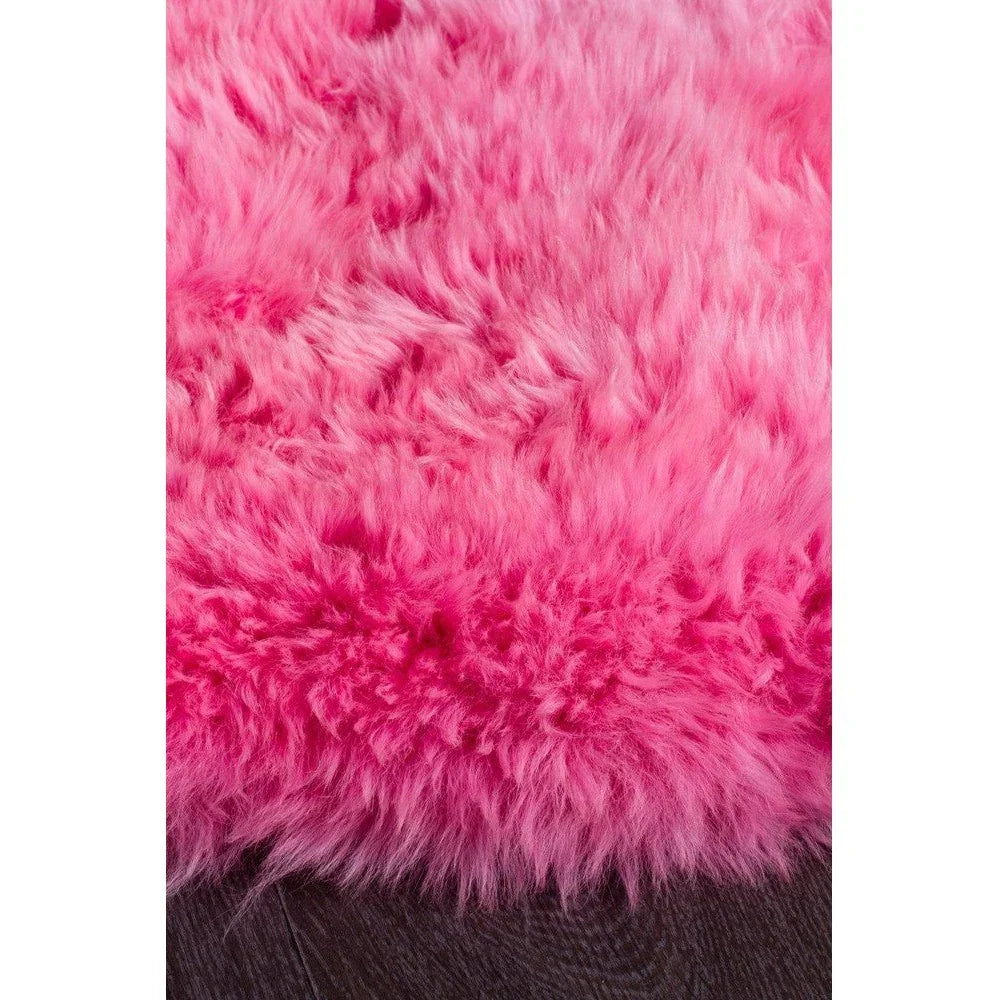 Natural New Zealand Sheep Skin - PINK - ICONIC RUGS