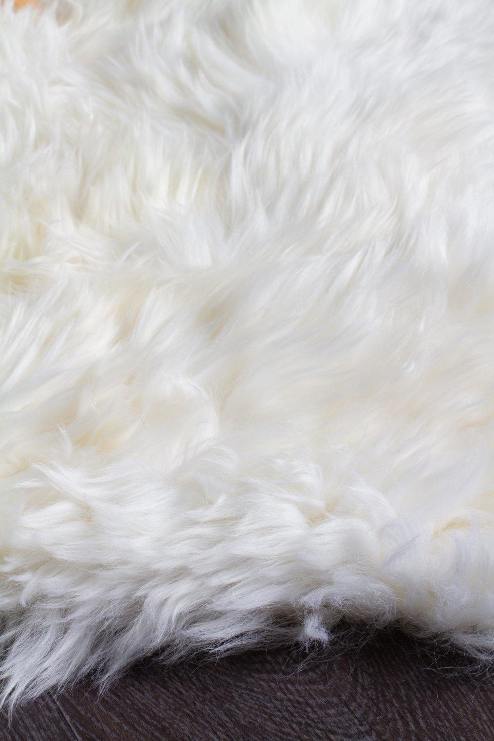 Natural New Zealand Sheep Skin - White - ICONIC RUGS