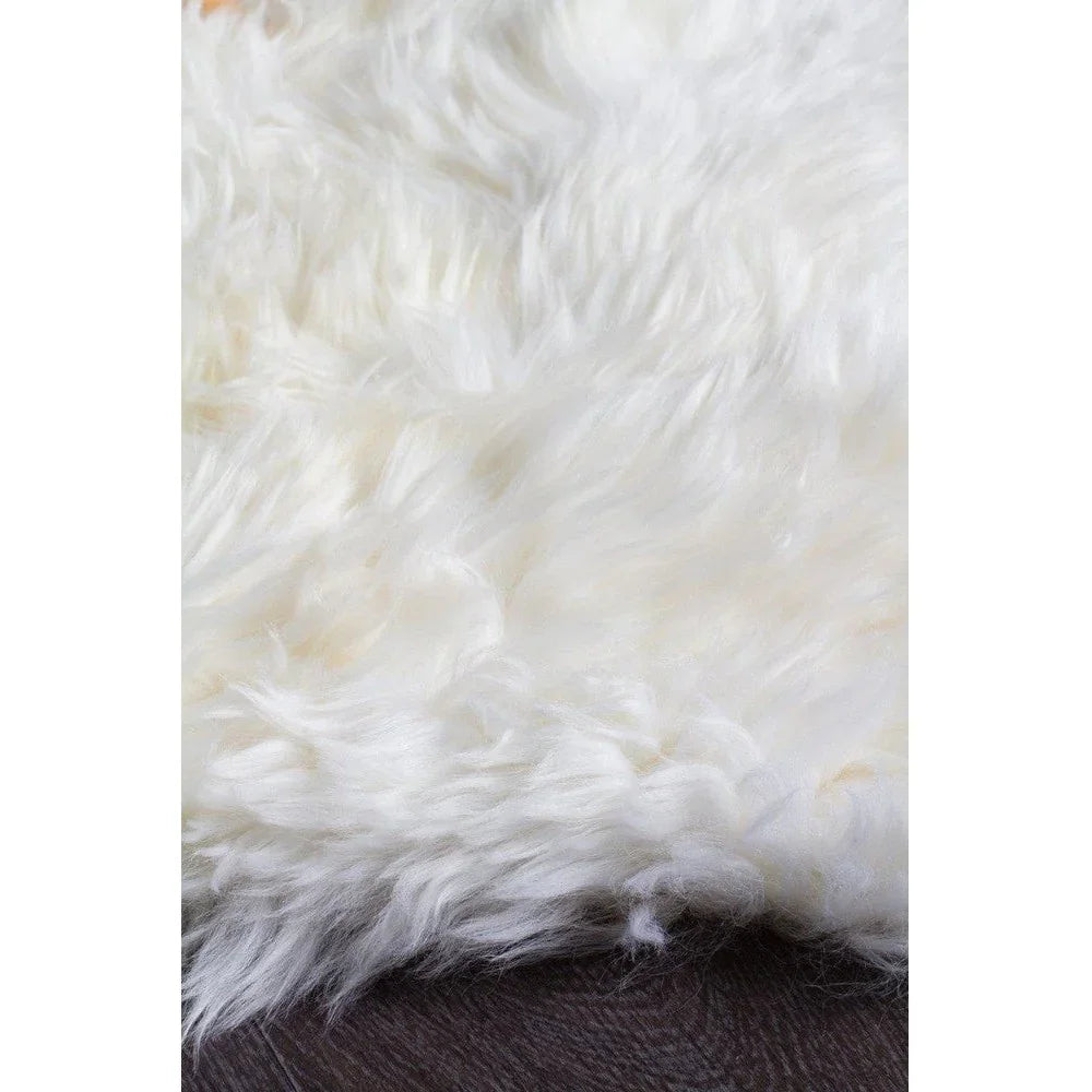 Natural New Zealand Sheep Skin - White - ICONIC RUGS