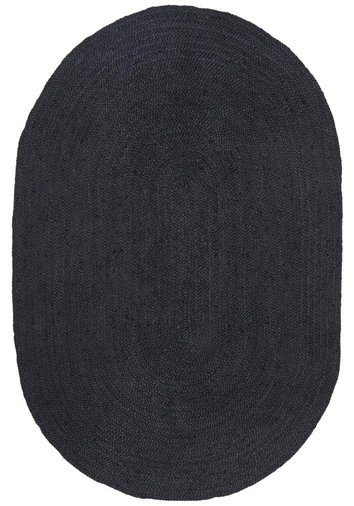 Bondi Black Oval Rug - ICONIC RUGS