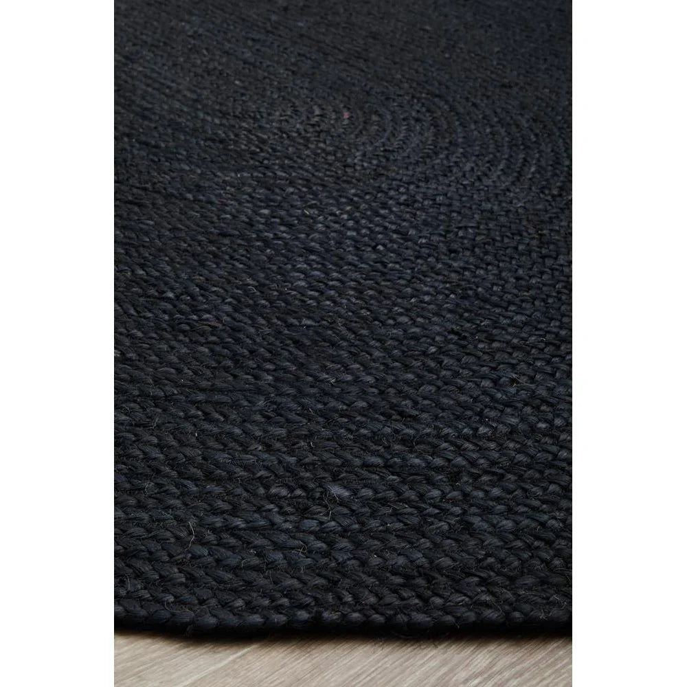 Bondi Black Oval Rug - ICONIC RUGS