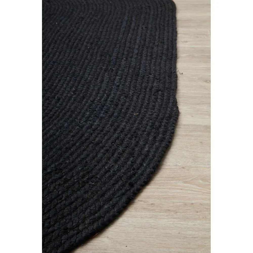 Bondi Black Oval Rug - ICONIC RUGS