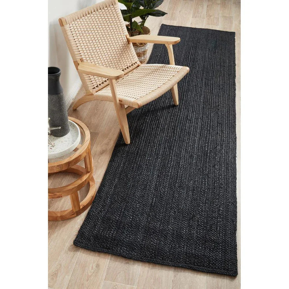 Bondi Black Runner Rug - ICONIC RUGS