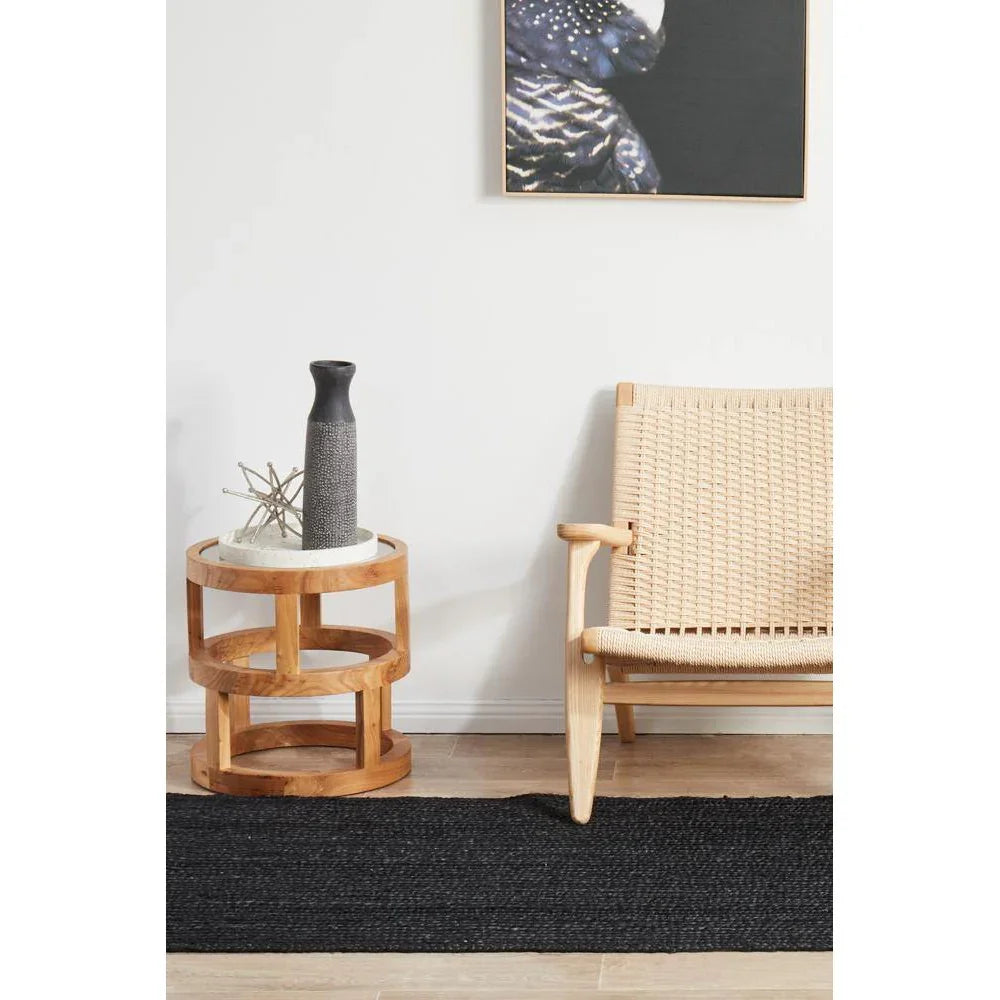 Bondi Black Runner Rug - ICONIC RUGS