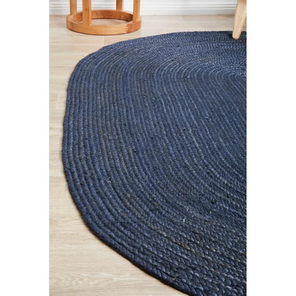 Bondi Navy Oval Rug - ICONIC RUGS