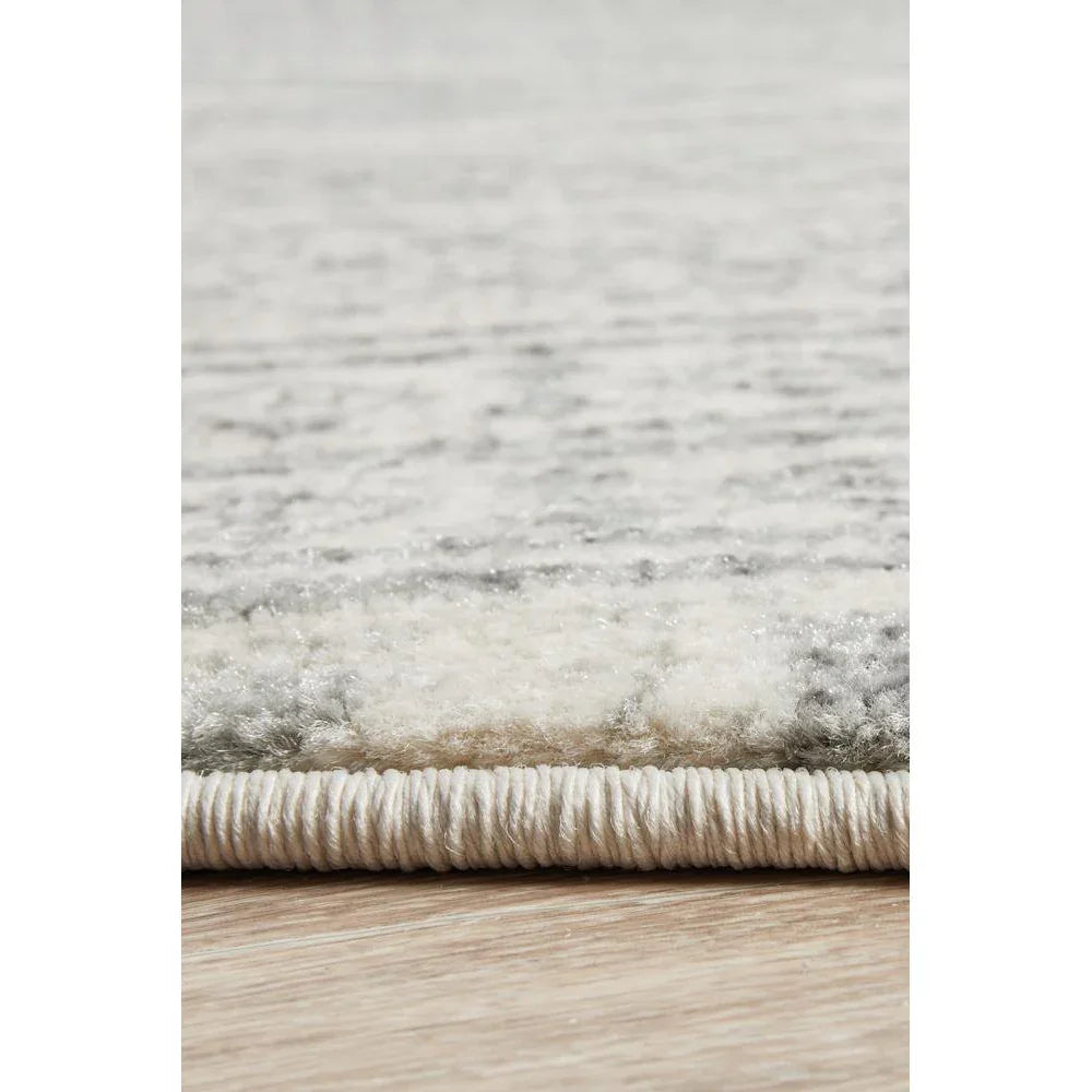 Mirage Adani  Modern Tribal Design Grey Round Rug - ICONIC RUGS
