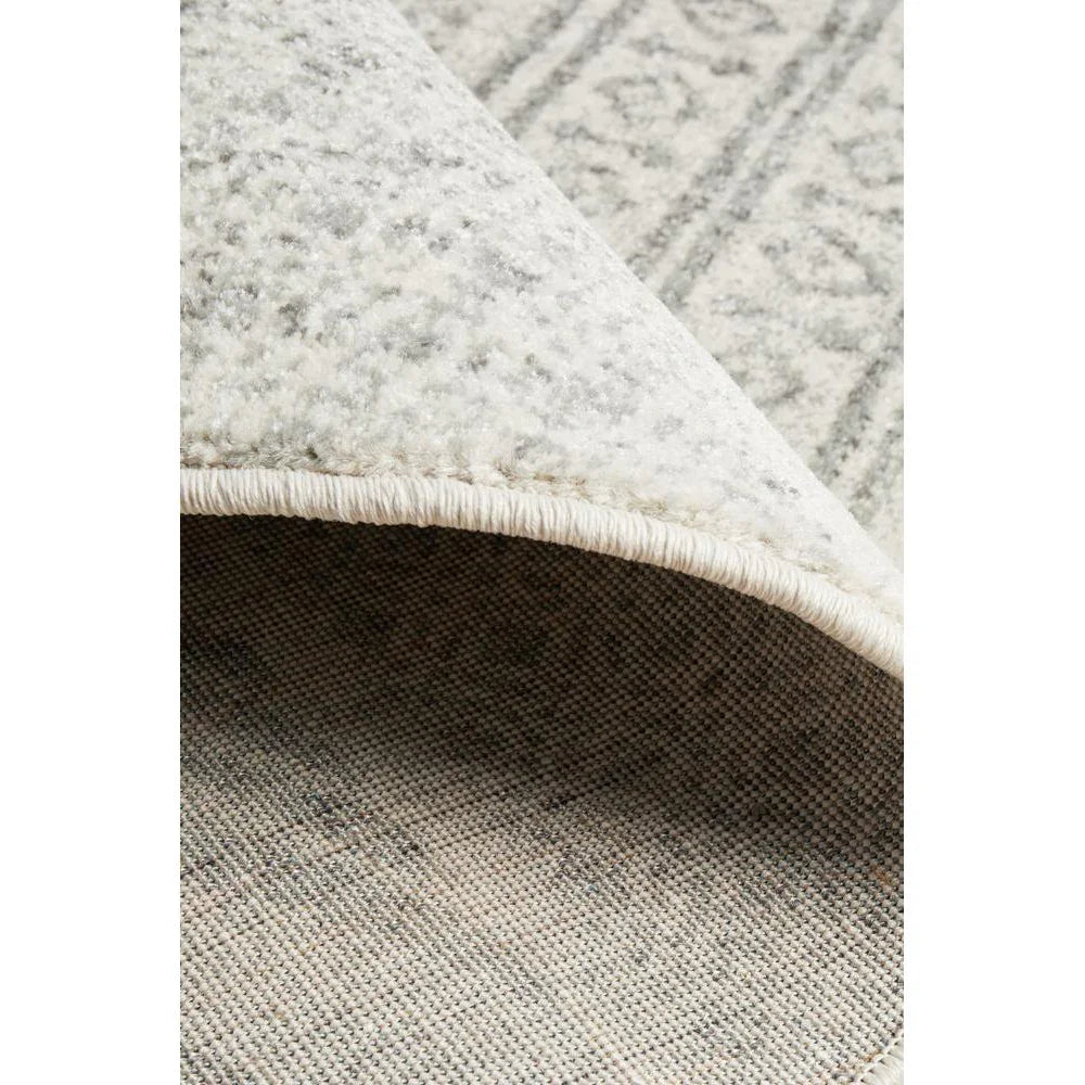 Mirage Adani  Modern Tribal Design Grey Round Rug - ICONIC RUGS