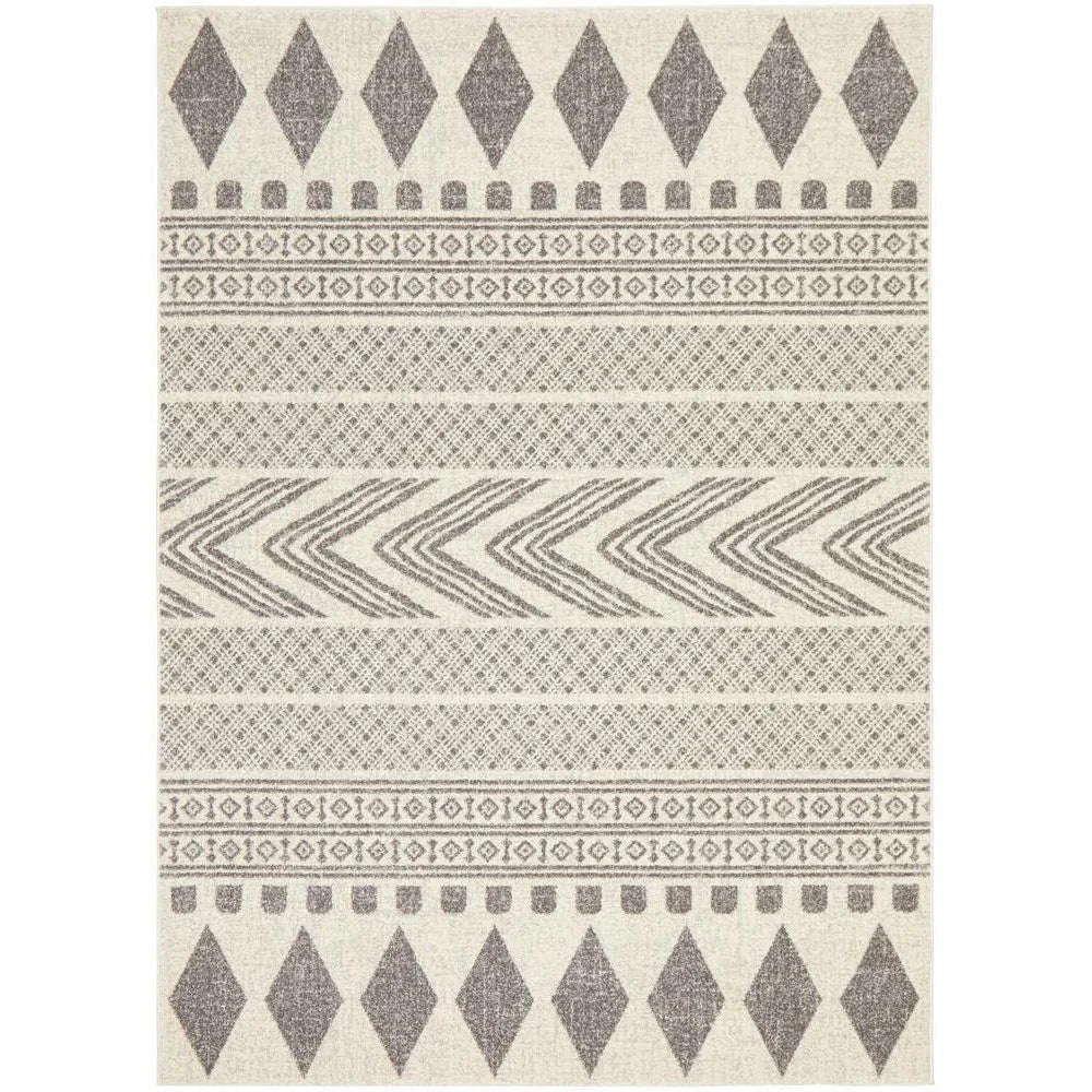 Mirage Adani  Modern Tribal Design Grey Rug - ICONIC RUGS