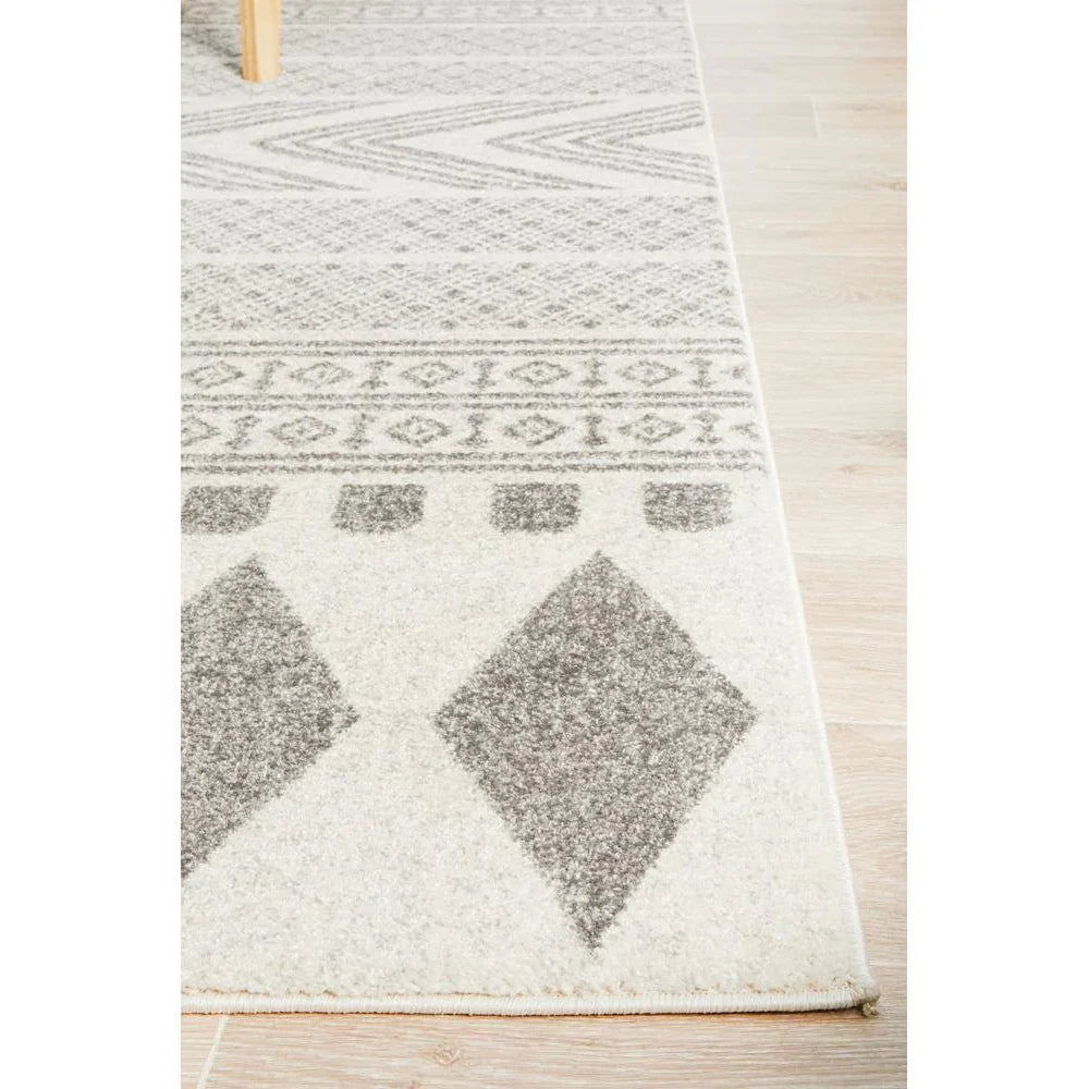 Mirage Adani  Modern Tribal Design Grey Rug - ICONIC RUGS