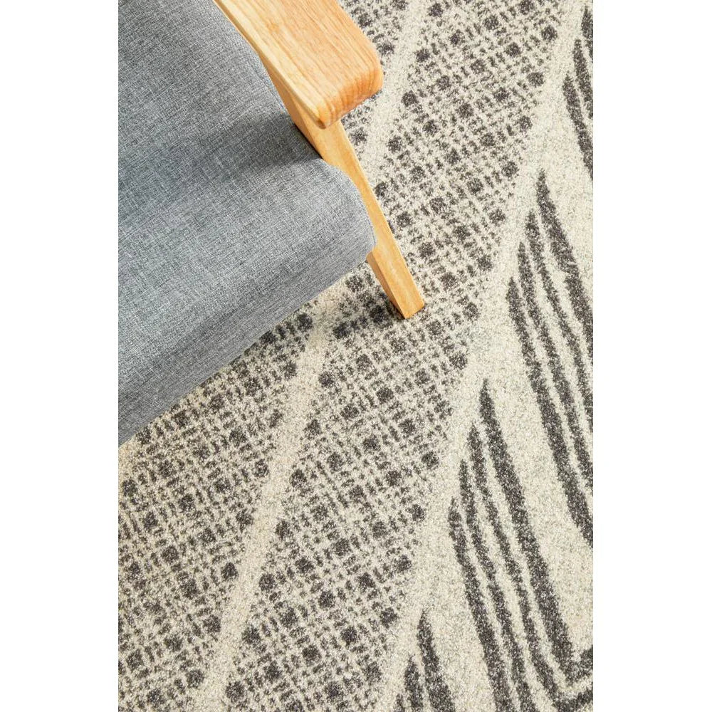 Mirage Adani  Modern Tribal Design Grey Rug - ICONIC RUGS