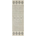 Mirage Adani  Modern Tribal Design Grey Runner Rug - ICONIC RUGS