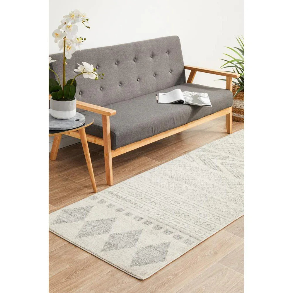Mirage Adani  Modern Tribal Design Grey Runner Rug - ICONIC RUGS