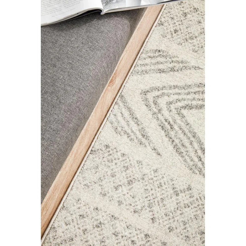 Mirage Adani  Modern Tribal Design Grey Runner Rug - ICONIC RUGS