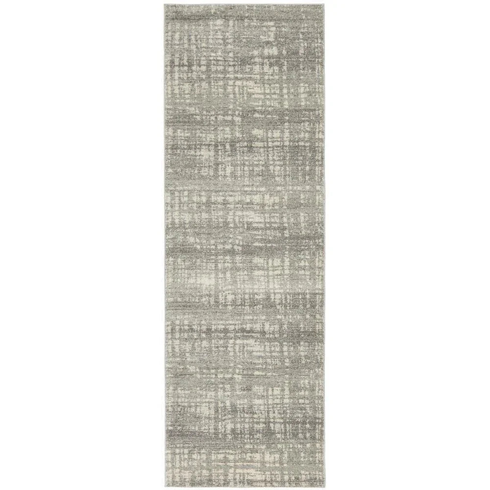 Mirage Ashley Abstract Modern Silver Grey Rug - ICONIC RUGS