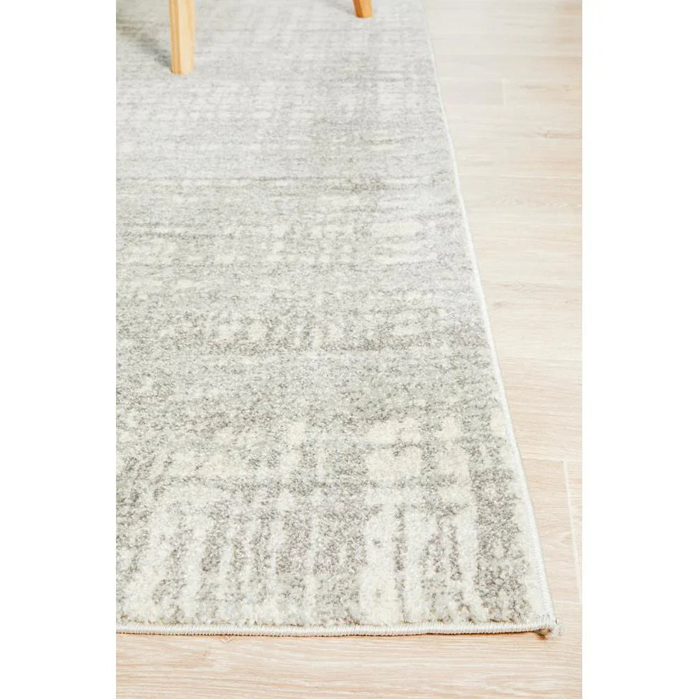 Mirage Ashley Abstract Modern Silver Grey Rug - ICONIC RUGS