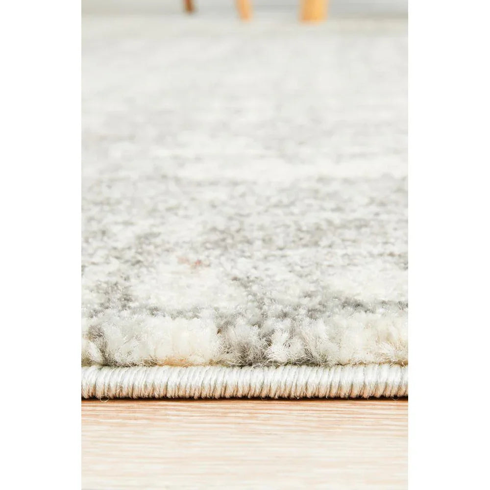 Mirage Ashley Abstract Modern Silver Grey Rug - ICONIC RUGS