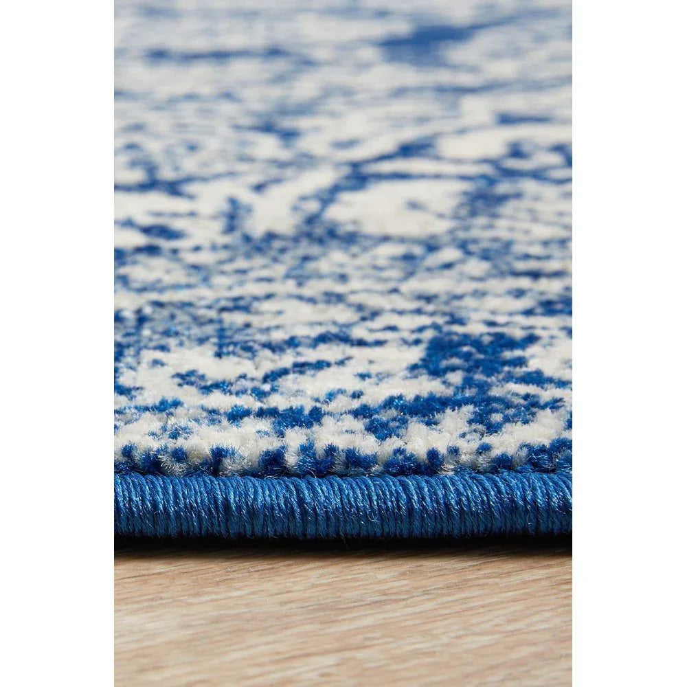 Mirage Gwyneth Stunning Transitional Navy Round Rug - ICONIC RUGS